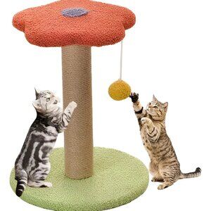 Flower Cat Scratcher Tower 12in Sturdy Circle Base
